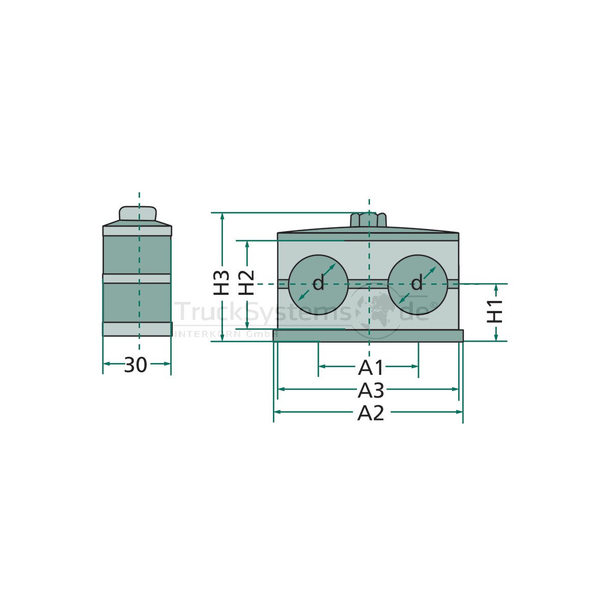 Hydraulik Doppel-Rohrschelle 2x 12mm Hydraulikrohr Rohrhalterung