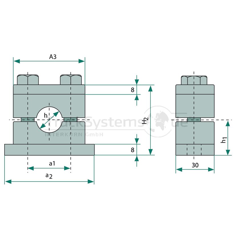 STAUFF  Rohrschelle einfach schwer RS S III 30