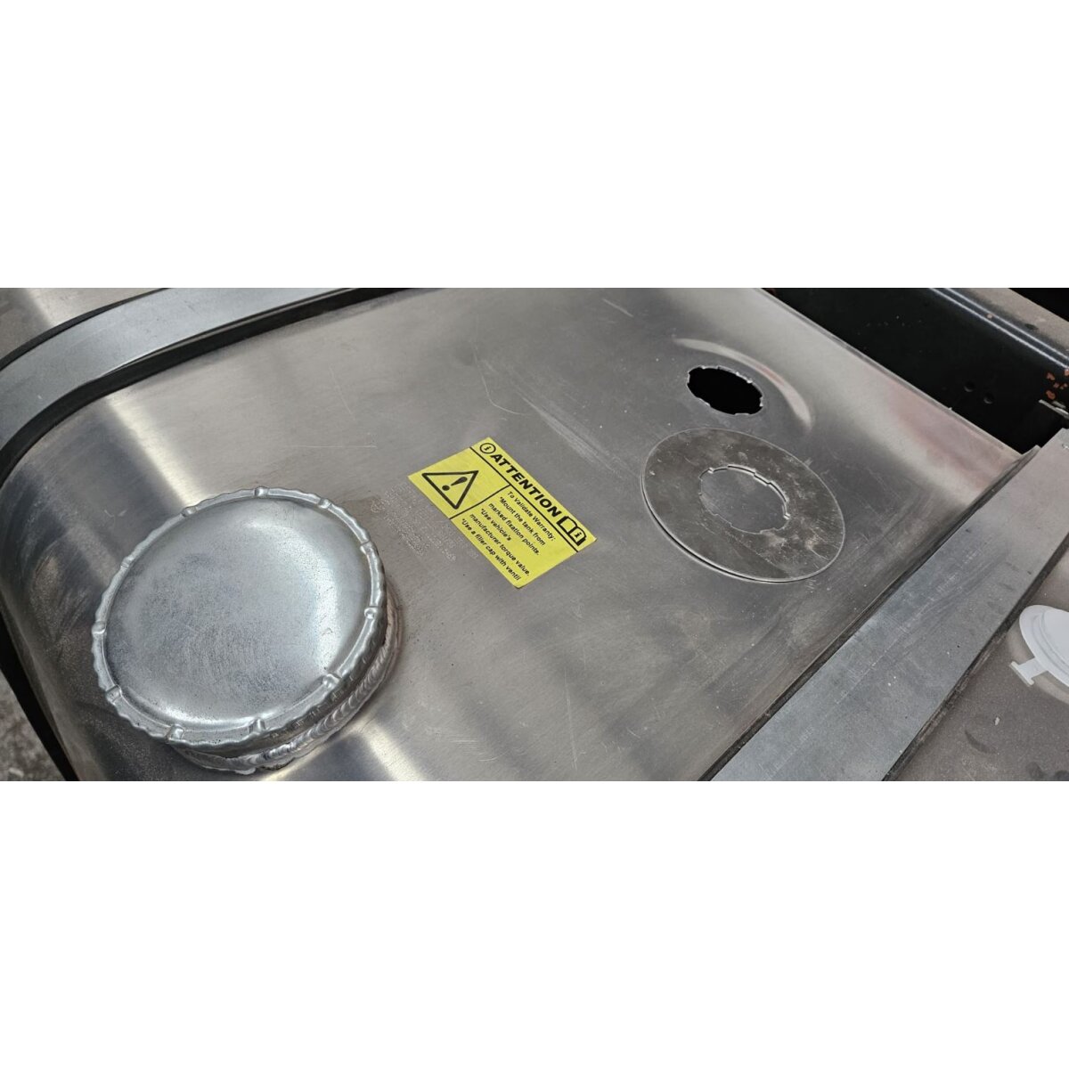 Tank Bajonett Einschweißblech Aluminium 50,5/55 Mm - Anschlussplatte Für Dieseltank