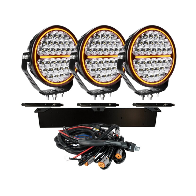Strands LED Fernscheinwerfer Set - 3x SIBERIA NR 9" 9-35V Refür 30 - 809188-KIT3