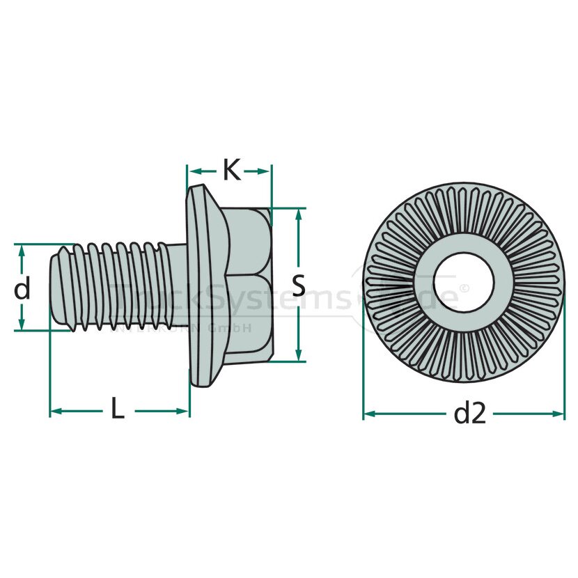 6kt.Ripp-Schraube,DIN88913,VZ,M08x016