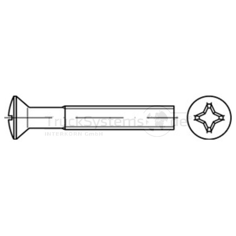 Linsensenkschr.DIN966,VZ,PH2,M04x040,VE1