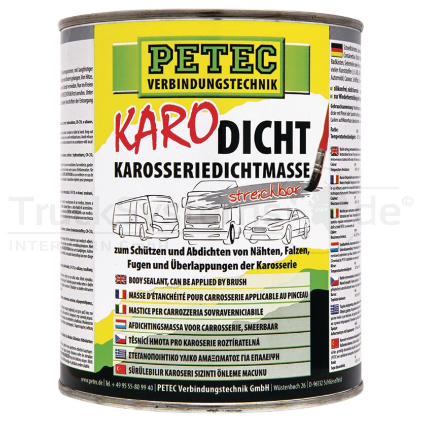 PETEC Karosseriedichtmasse Petec Grau 1 Liter