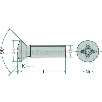 Linsensenkschr.DIN966,VZ,PH2,M05x060,VE1
