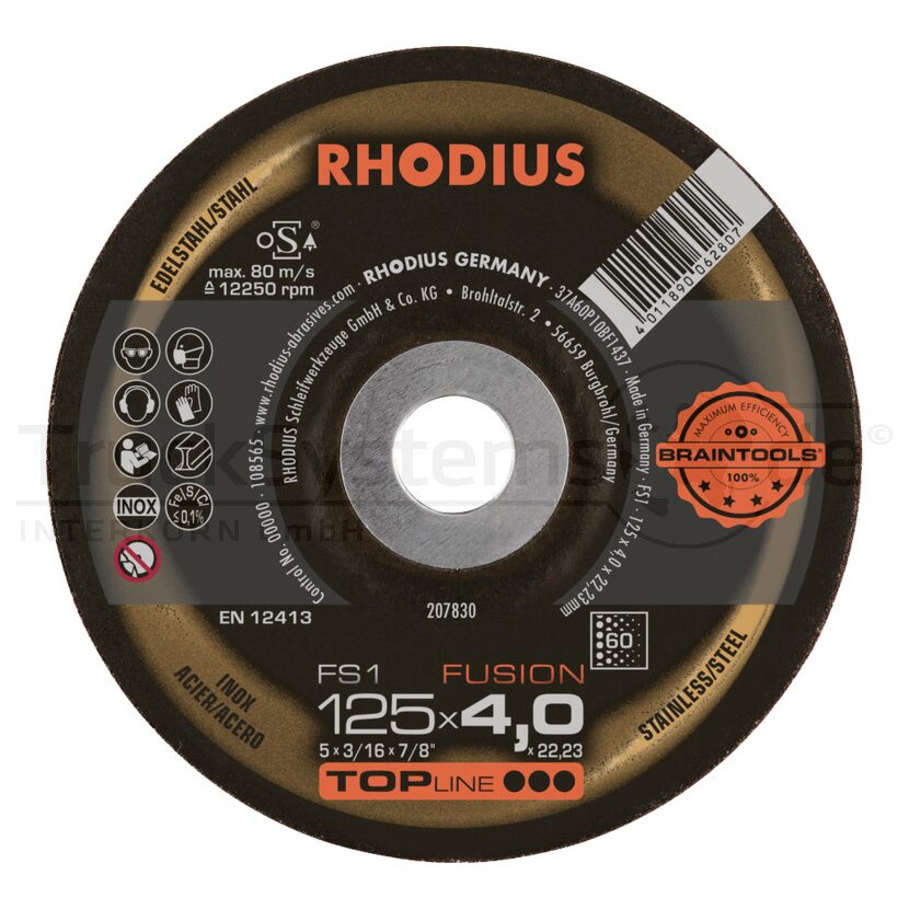 RHODIUS Schleifscheibe 125x4,0x22/K40 FUSION - 207829