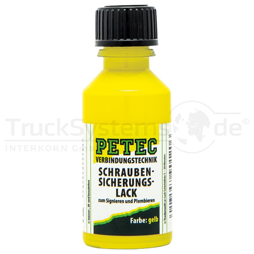 PETEC Schraubensicherungslack gelb