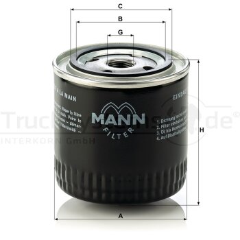 MANN-FILTER Ölfilter W 920/17 - W920/17 für...