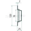 allsafe Zurrschiene Stäbchen 5000mm Aluminium - 71059-5000 - 710595000