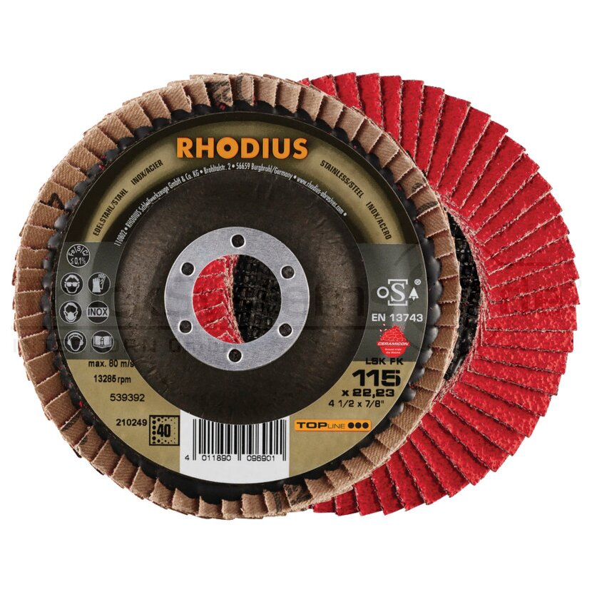 RHODIUS Faecherschleifscheibe LSK FK CERAMICON