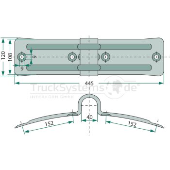 Kotflügelhalter /Konsole vz 40mm lang