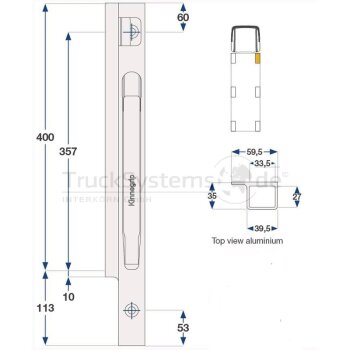 KINNEGRIP SW-Runge K20 Re 400 ALU 1 R - 204402-B - 204402B