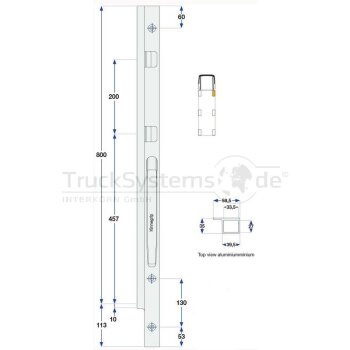 KINNEGRIP SW-Runge K20 Re 800 ALU 2 R - 208402-B - 208402B