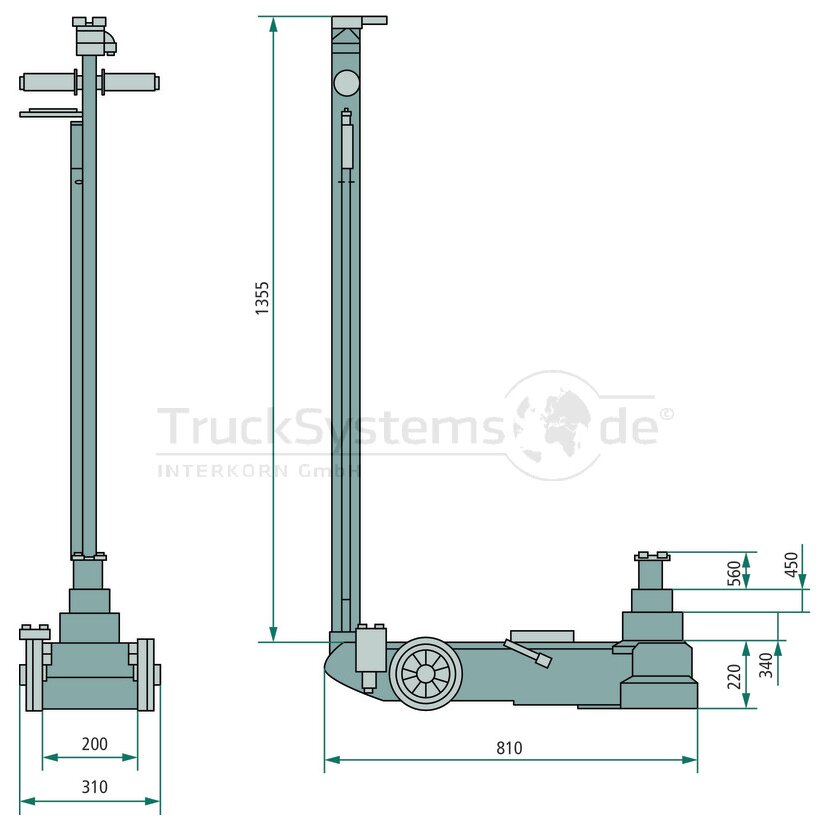 AC Hydraulic A/S Rangier-Wagenheber, lufthydraulisch, 3-s - 4503000