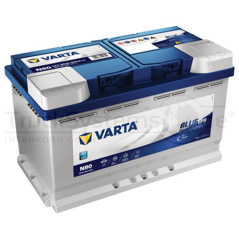 Varta Blue Dynamic EFB N80 580500080D842 - 580500080D842 passend für 2830002