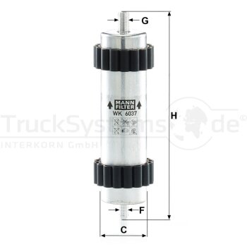 MANN-FILTER Kraftstofffilter WK 6037 - WK6037 für...