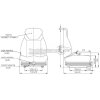 Schleppersitz Pilota-Mec-Basso 500 - mechanisch gefedert- Traktorsitz Staplersitz Baumaschinensitz PVC