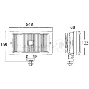 PROPLAST Fernscheinwerfer eckig - 40410213