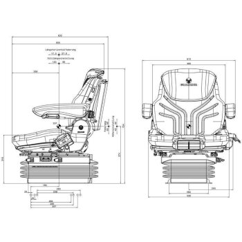 GRAMMER Baumaschinen Sitz Maximo XXL 12 V -NEW- 1292187 -...