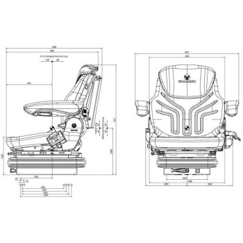 GRAMMER Baumaschinen Sitz Maximo M -NEW- 1292206 - MSG...
