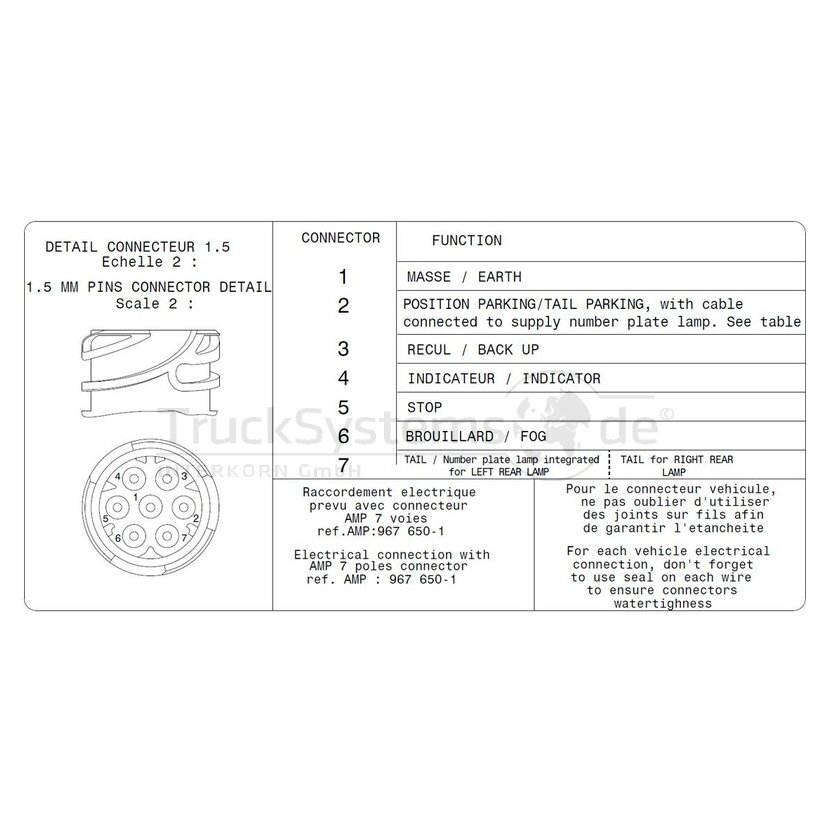 Vignal LC5 KD 11D Heckleuchte passend für Mercedes li. - 154100