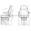 Schleppersitz Pilota-Aria 390 - luftgefedert - Traktorsitz Staplersitz Baumaschinensitz PVC