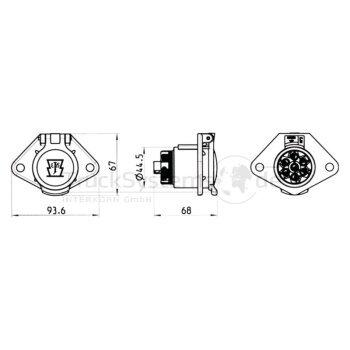 ERICH JAEGER Steckdose 7-polig. N Iso1185 24 Volt - 111081