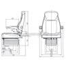 Schleppersitz Pilota-Mec 430 - mechanisch gefedert - Traktorsitz Staplersitz Baumaschinensitz PVC