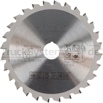 Hikoki TCT Kreissägeblatt 125X20 Z28 Alu - 4100035