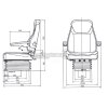 Schleppersitz Pilota-Aria 500 - luftgefedert - Traktorsitz Staplersitz Baumaschinensitz Stoff