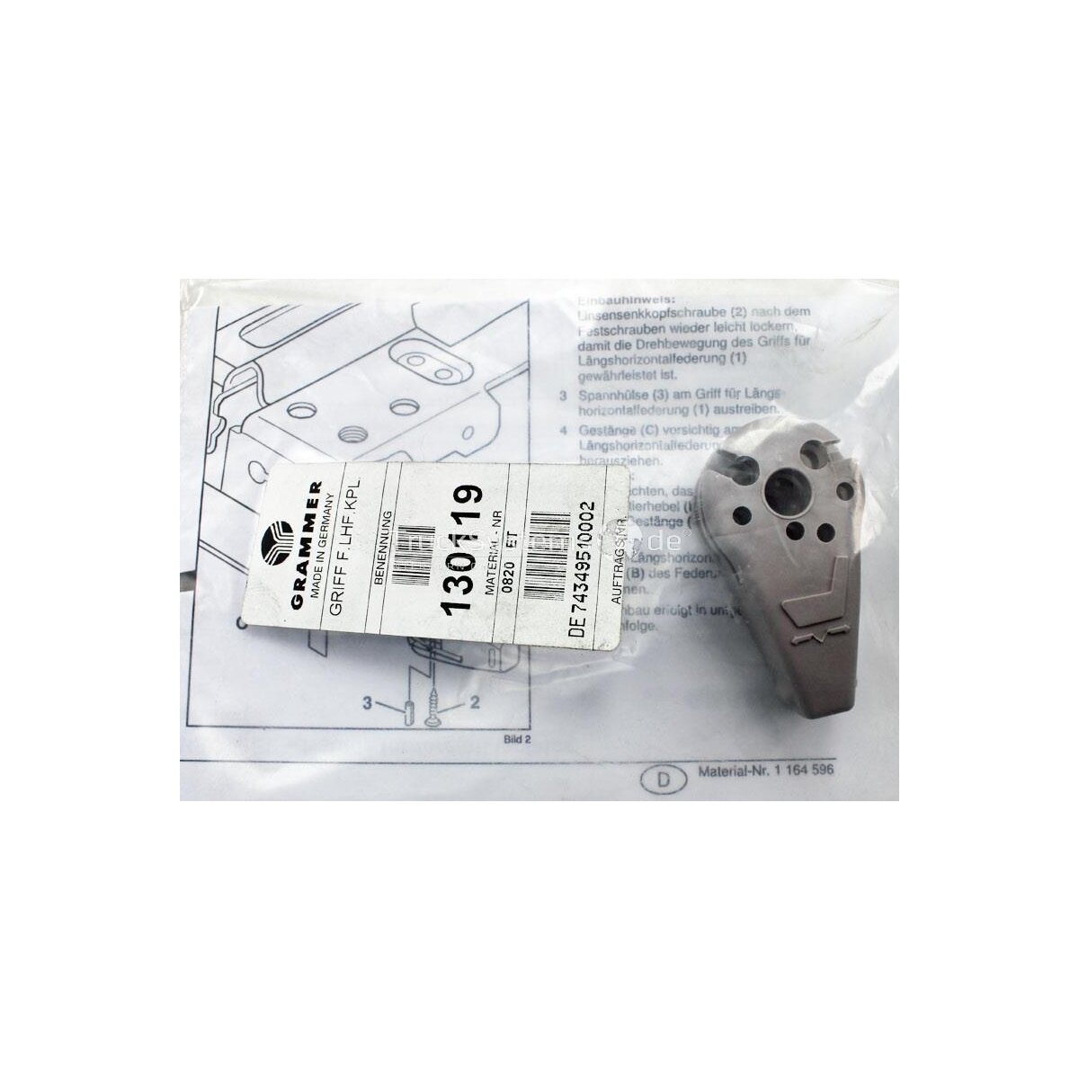 GRAMMER Hebel Längshorizontalfederung Maximo Sitze - 130119