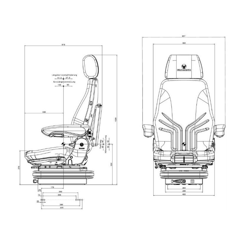 GRAMMER Baumaschinensitz Actimo M - 1294547 - MSG 85/722