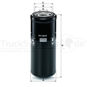 MANN-FILTER Hydraulikfilter, Automatikgetriebe WH 980/8 -...