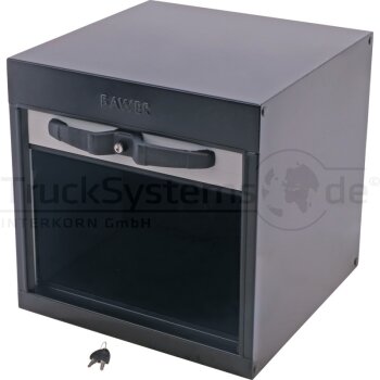 BAWER Staukasten ST black 500x500x500 Rollo