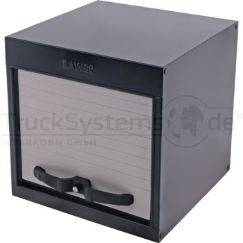 BAWER Staukasten ST black 500x500x500 Rollo