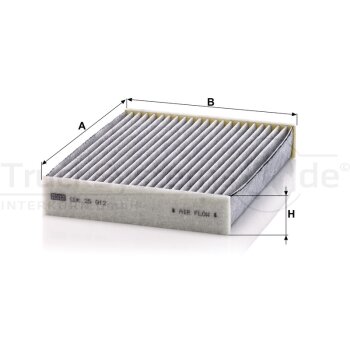 MANN-FILTER Filter, Innenraumluft CUK 25 012 - CUK25012...