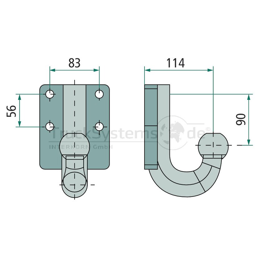 Rockinger Kupplungssystem mit Flansch, 50, ROKK390 - ROKK390