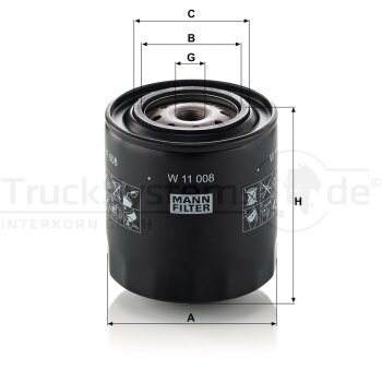 MANN-FILTER Ölfilter W 11 008 - W11008 für 994...