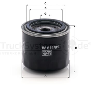MANN-FILTER Ölfilter W 811/81 - W811/81 für...