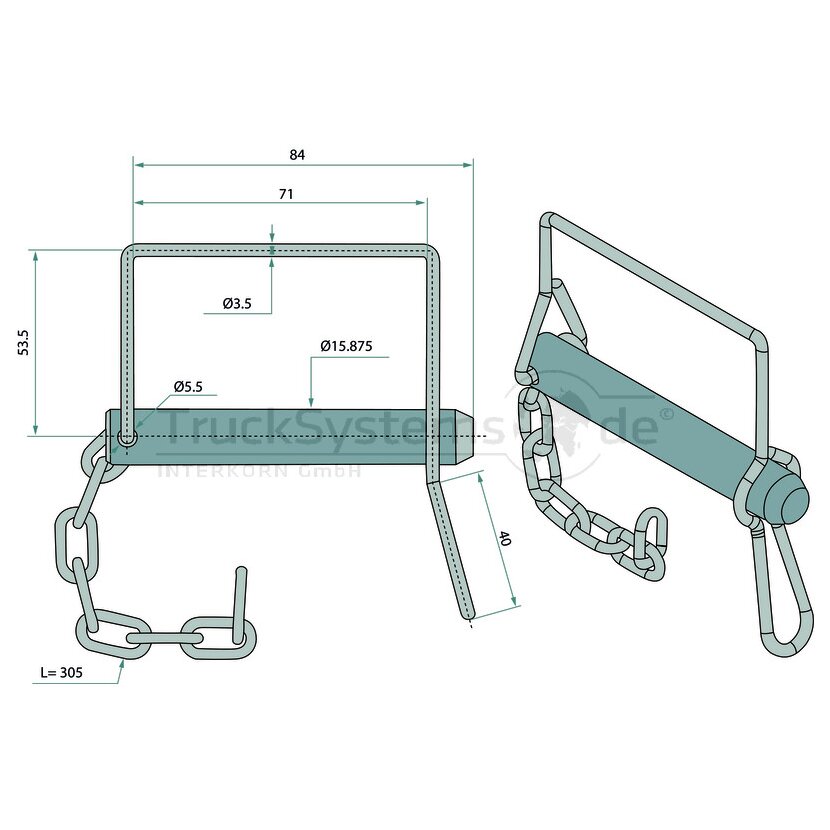 SIMOL Steckbolzen, 16 x 90 mm für DG590/3SF - 1001310
