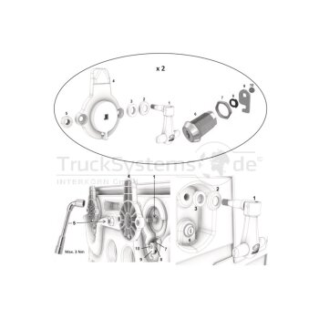 Jonesco Verschlusssystem-Montagekit KI, KIT 111 - KIT111KEY