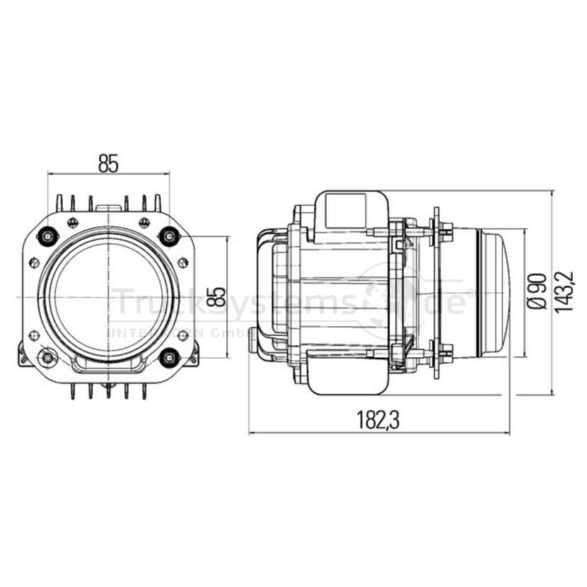 Hella Abblendscheinwerfer - 1BL 010 820-001 - 1BL010820001