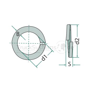 VPE100 DIN 127 10.9 VA Federring