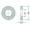 VPE100WR DIN440 5,5x18x2 VZ Kon.-Scheibe