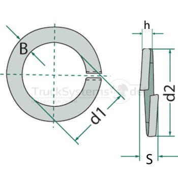 VPE100 DIN 7980 4 VZ Federrringe