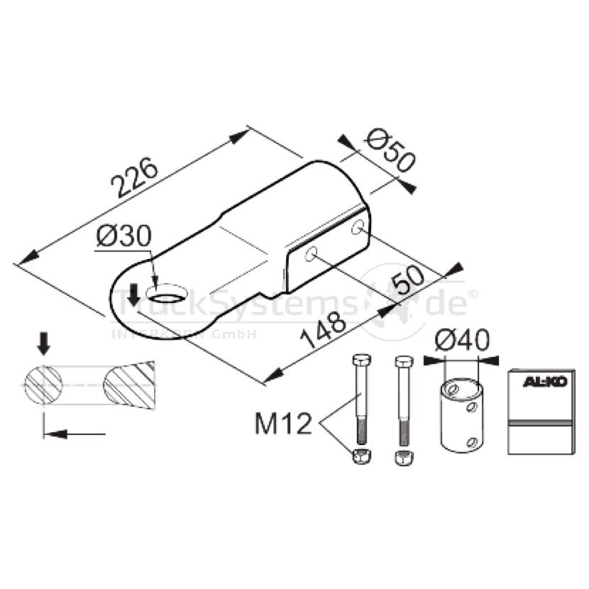 AL-KO Zugöse England E 30/A, verzinkt - 1224661