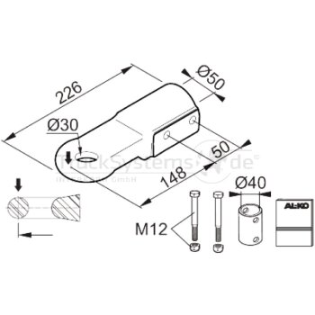 AL-KO Zugöse England E 30/A, verzinkt - 1224661