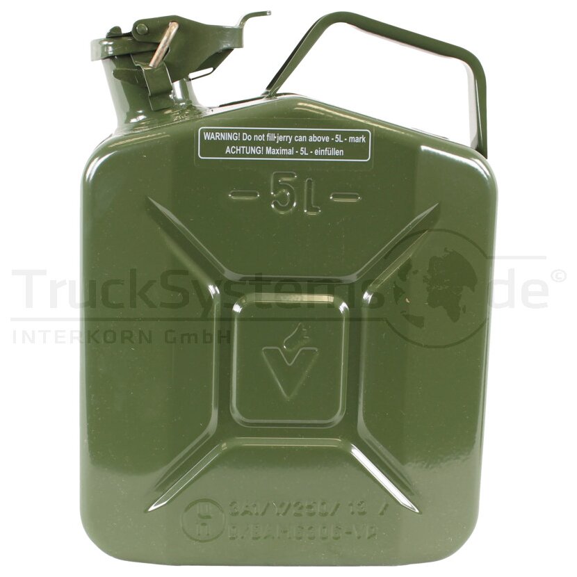Benzinkanister UN oliv-grün Metall 5l
