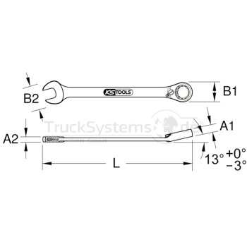 KS Tools DUOGEAR+Ringmaulschlüssel, r/l - 503.5919 -...
