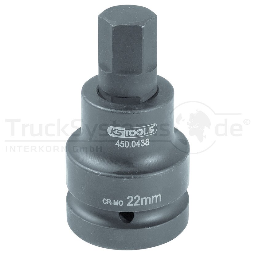 KS Tools Kraft Bit Stecknuss - Adapter, 1 x 22 - 450.0438 - 4500438