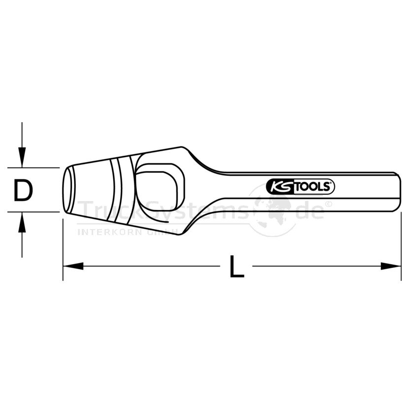 KS Tools Henkellocheisen, 40mm - 129.2040 - 1292040